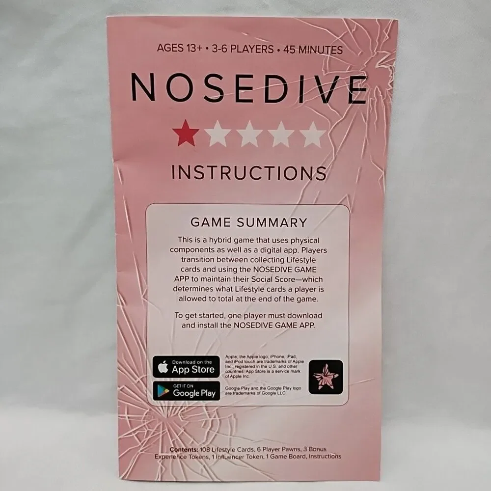 *Damaged Box* Black Mirror Nosedive Board Game Complete
